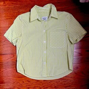 NWOT gingham top
